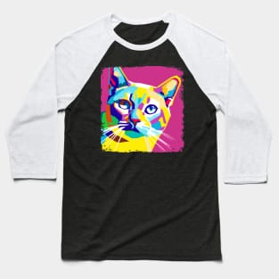 Singapura Cat Pop Art - Cat Lover Gift Baseball T-Shirt